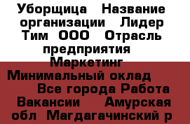 Уборщица › Название организации ­ Лидер Тим, ООО › Отрасль предприятия ­ Маркетинг › Минимальный оклад ­ 25 000 - Все города Работа » Вакансии   . Амурская обл.,Магдагачинский р-н